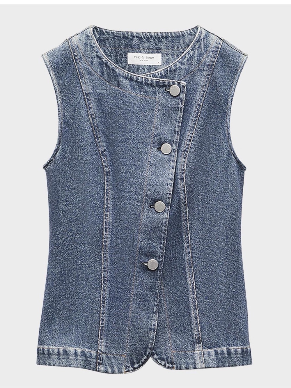 rag & bone Miramar Denim Appearance Olivia Vest size 10